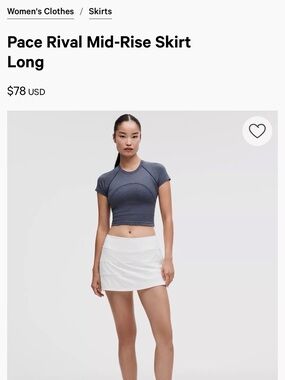 lululemon athletica White Athletic Skort with Built-In Shorts